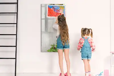 Quadro magnético de apagar a seco com estampa de vegetais na madeira