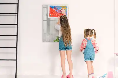 Quadro magnético de apagar a seco com estampa de vegetais na madeira