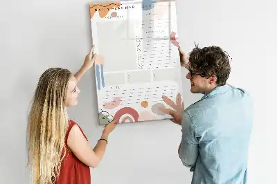 Quadro magnético de apagar a seco planner diário