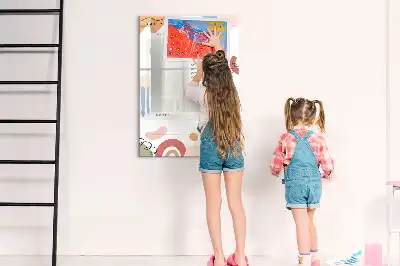 Quadro magnético de apagar a seco planner diário