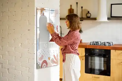 Quadro magnético de apagar a seco planner diário