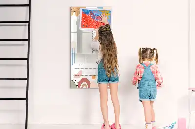 Quadro magnético de apagar a seco planner diário