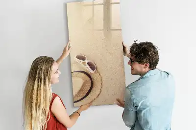 Quadro magnético de apagar a seco modelo Duna de areia