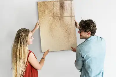 Quadro magnético de apagar a seco estampa de folhas de palmeira