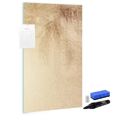 Quadro magnético de apagar a seco estampa de folhas de palmeira