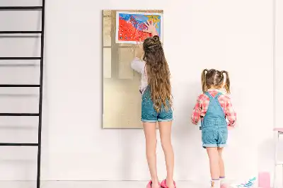 Quadro magnético de apagar a seco estampa de folhas de palmeira
