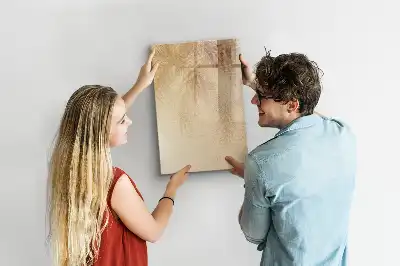 Quadro magnético de apagar a seco estampa de folhas de palmeira