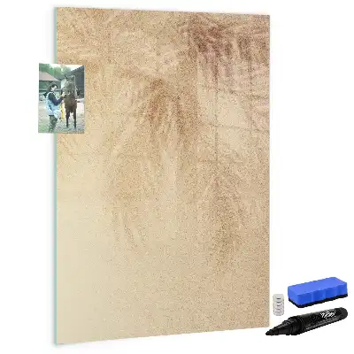 Quadro magnético de apagar a seco estampa de folhas de palmeira