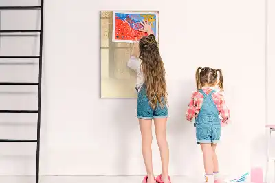 Quadro magnético de apagar a seco estampa de folhas de palmeira