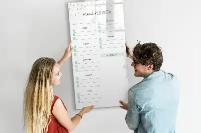 Quadro de planeamento de refeições magnético de apagar a seco