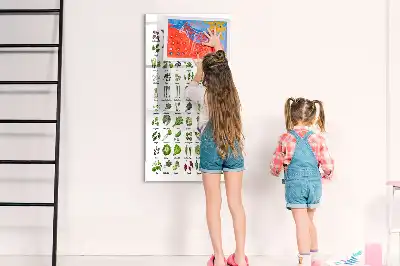 Quadro magnético de apagar a seco com tema de vegetais verdes