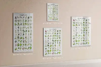 Quadro magnético de apagar a seco com tema de vegetais verdes