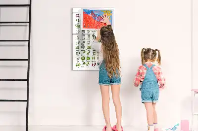 Quadro magnético de apagar a seco com tema de vegetais verdes