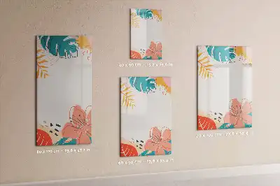 Quadro magnético de apagar a seco estampa flor de verão