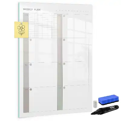 Plano semanal magnético quadro de apagar a seco
