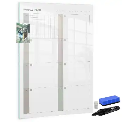 Plano semanal magnético quadro de apagar a seco