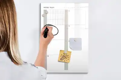 Plano semanal magnético quadro de apagar a seco
