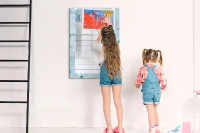 Quadro magnético de apagar a seco para lista de tarefas