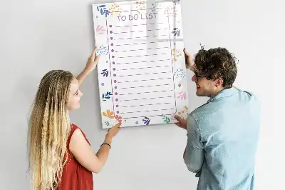 Quadro magnético de apagar a seco para lista de tarefas