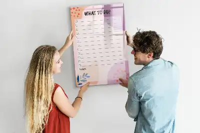 Quadro magnético de apagar a seco para lista de tarefas