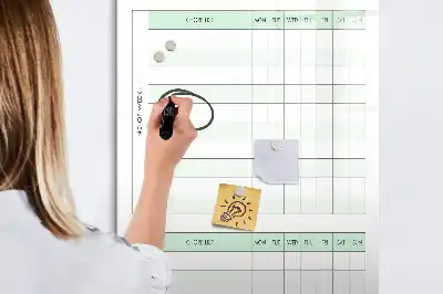 Quadro de tarefas domésticas magnético de apagar a seco