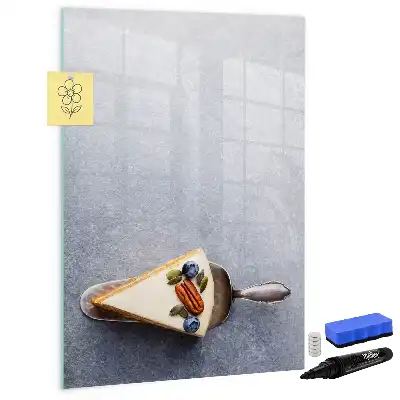 Quadro magnético de apagar a seco pedaço de bolo