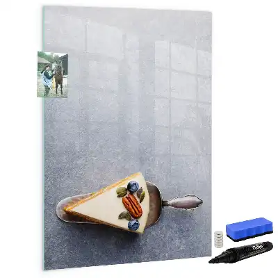 Quadro magnético de apagar a seco pedaço de bolo