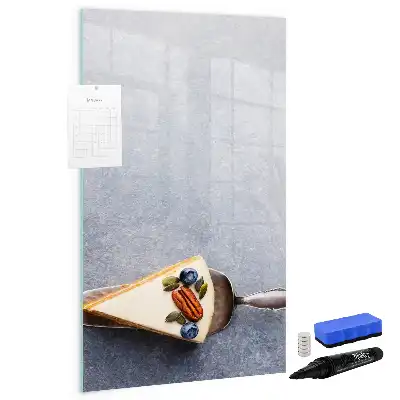 Quadro magnético de apagar a seco pedaço de bolo