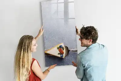 Quadro magnético de apagar a seco pedaço de bolo