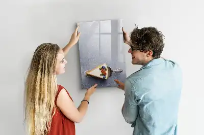 Quadro magnético de apagar a seco pedaço de bolo