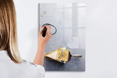 Quadro magnético de apagar a seco pedaço de bolo