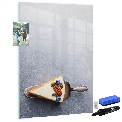 Quadro magnético de apagar a seco pedaço de bolo