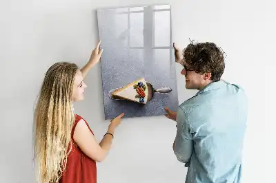 Quadro magnético de apagar a seco pedaço de bolo