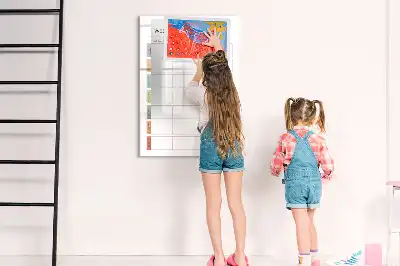 Quadro magnético de apagar a seco com menu semanal