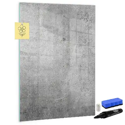 Quadro magnético de apagar a seco na cor concreto claro