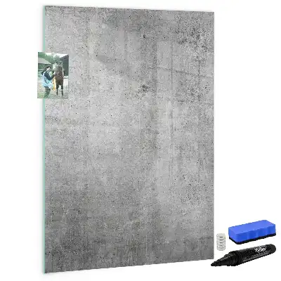 Quadro magnético de apagar a seco na cor concreto claro