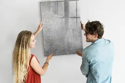 Quadro magnético de apagar a seco na cor concreto claro