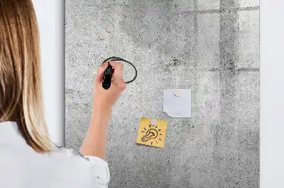 Quadro magnético de apagar a seco na cor concreto claro