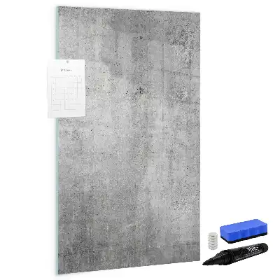 Quadro magnético de apagar a seco na cor concreto claro
