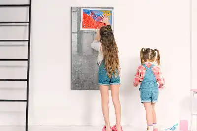 Quadro magnético de apagar a seco na cor concreto claro