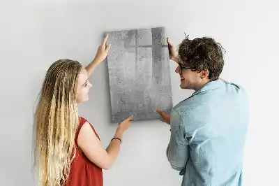 Quadro magnético de apagar a seco na cor concreto claro