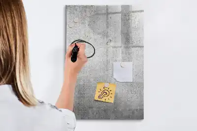 Quadro magnético de apagar a seco na cor concreto claro