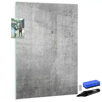 Quadro magnético de apagar a seco na cor concreto claro