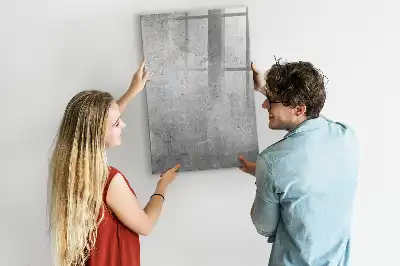 Quadro magnético de apagar a seco na cor concreto claro
