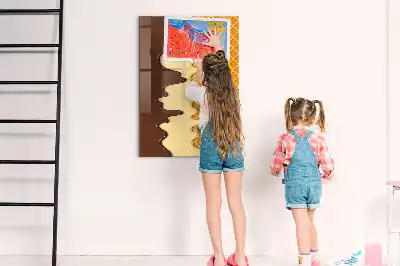 Quadro magnético de apagar a seco com estampa de sorvete com cobertura