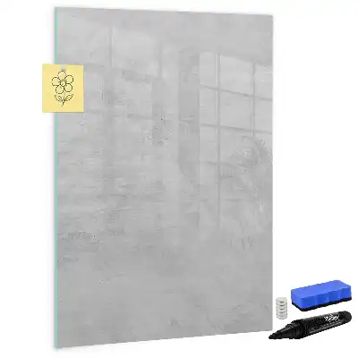 Quadro magnético de apagar a seco na cor concreto claro