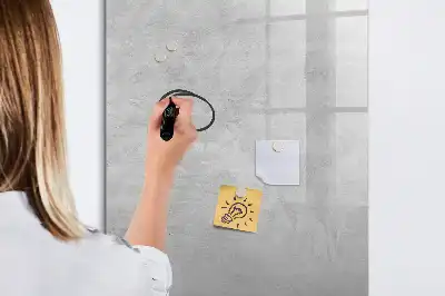 Quadro magnético de apagar a seco na cor concreto claro