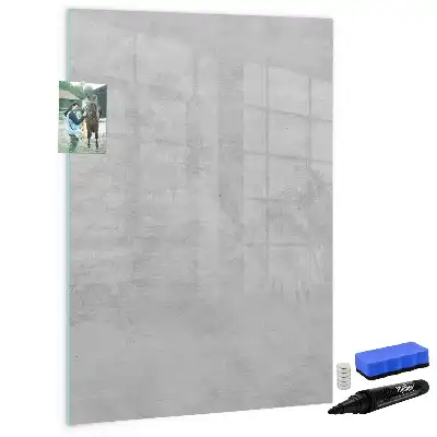 Quadro magnético de apagar a seco na cor concreto claro