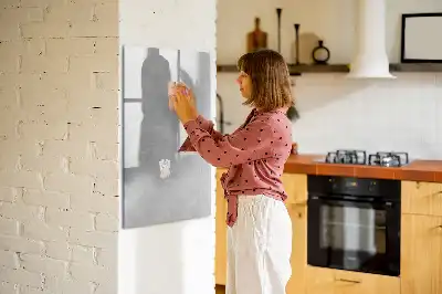 Quadro magnético de apagar a seco na cor concreto claro