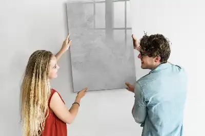 Quadro magnético de apagar a seco na cor concreto claro